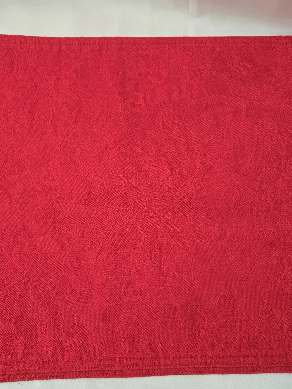 Source Unknown Red Textured Table Placemat